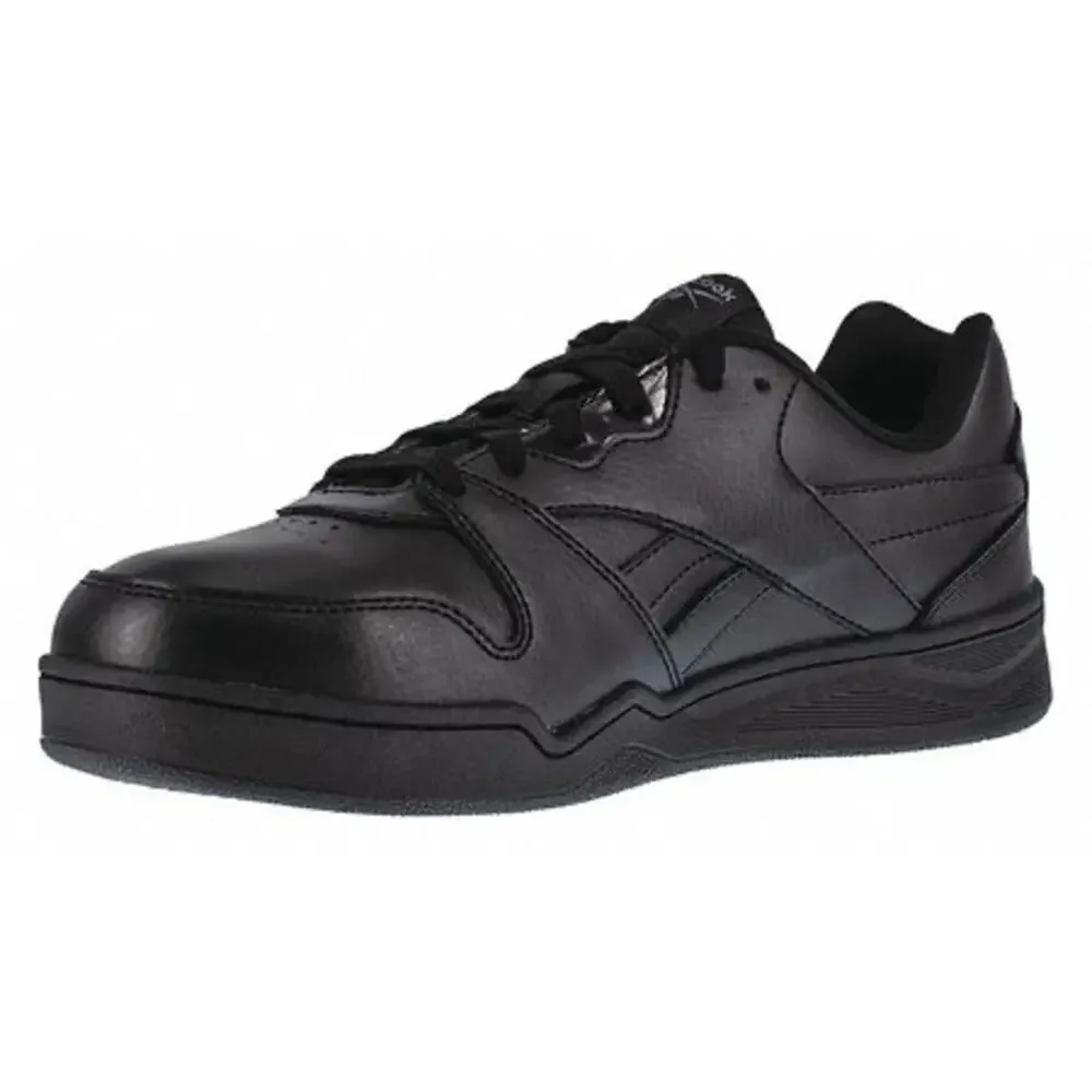 Reebok Mens BB4500 CT Work Sneakers US 9 Wide Black Leather Slip Resistant NIB